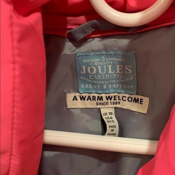 Joules fitted bright pink puffy vest - Picture 2 of 2